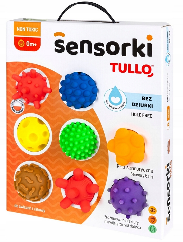 Senzorické loptičky Sensorki 8 ks bez otvoru 419 TULLO